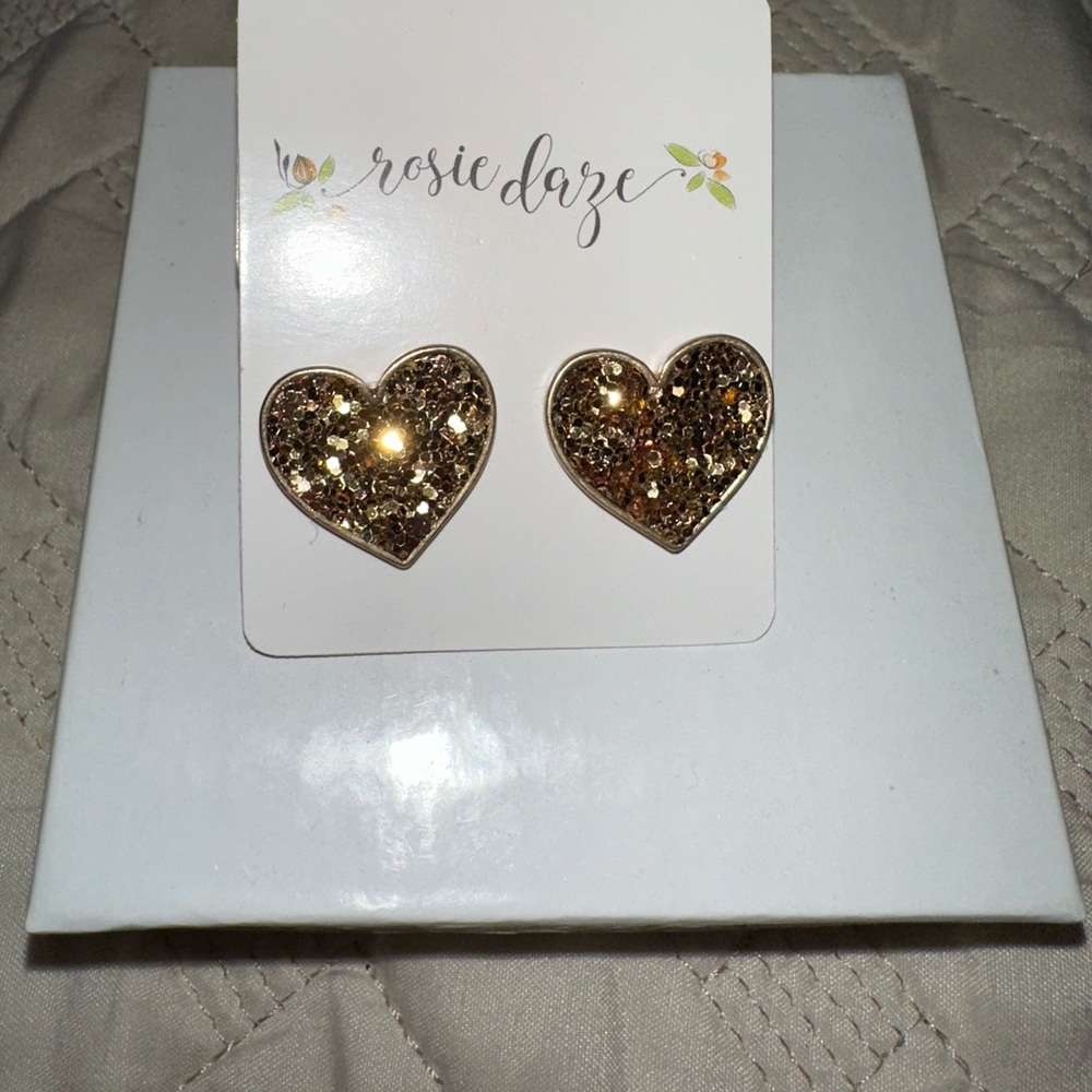 Gold Heart Earrings